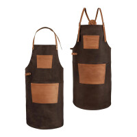 Grembiule in pelle di bufalo con laccio al collo