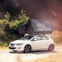 Skycamp - 2.0 Tenda da tetto per auto guscio rigido nero