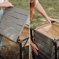 Cocina de exterior plegable con fregadero