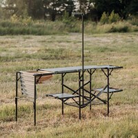 Cocina de exterior plegable con fregadero