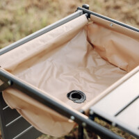 Cocina de exterior plegable con fregadero