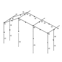 Struttura di Ricambio Premium Tenda Annessa Family