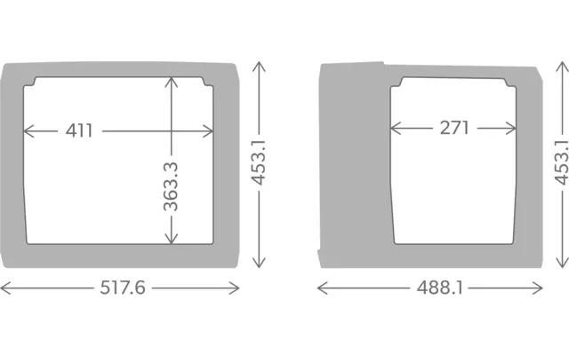 Frigorífico híbrido de compresor 38L