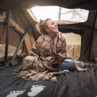 Adventure 165 Tenda da tetto grigio incl. rete portaoggetti