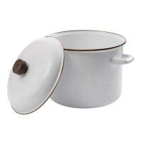 BAREBONES STOCK POT/ENAMEL/EGG SHELL