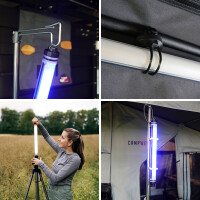 Campwerk Lampada da campeggio LED RGB con Powerbank IP68