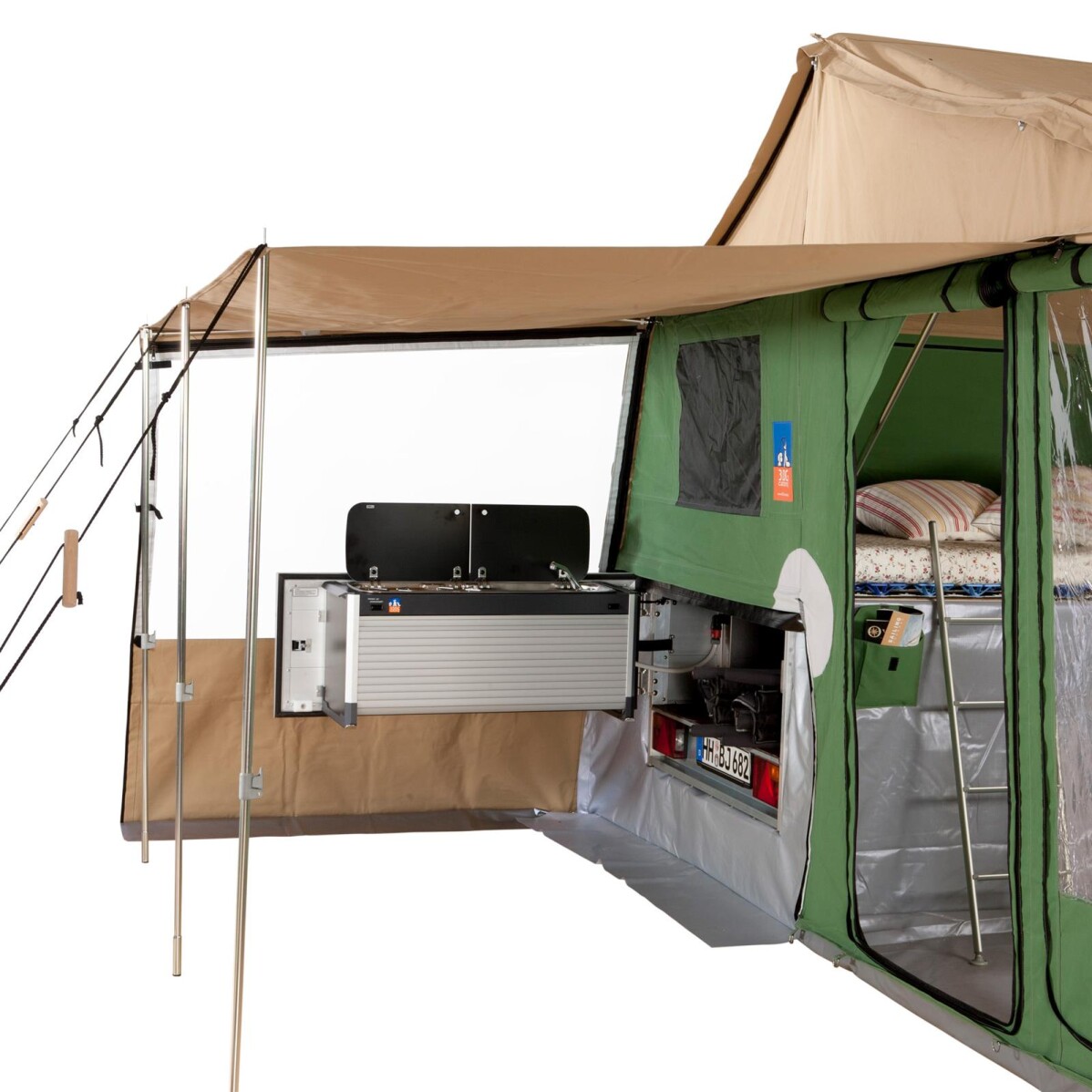 Erker cucina con tenda da sole - acciaio inox - Umber