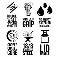 Wyld Gear MAG FLASK 18 OZ (532 ml), nero