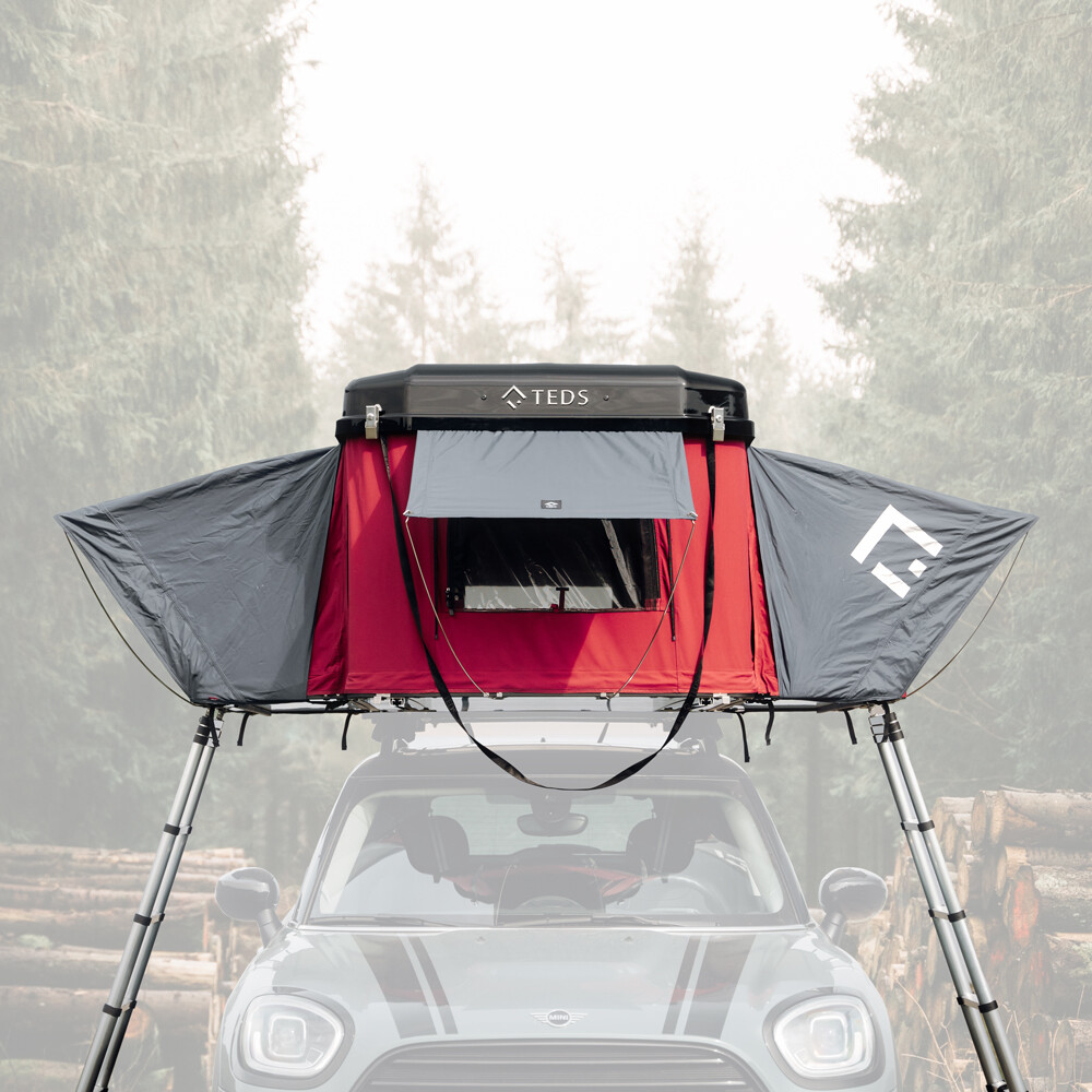 Tenda da tetto ibrida TEDPop con doppia apertura